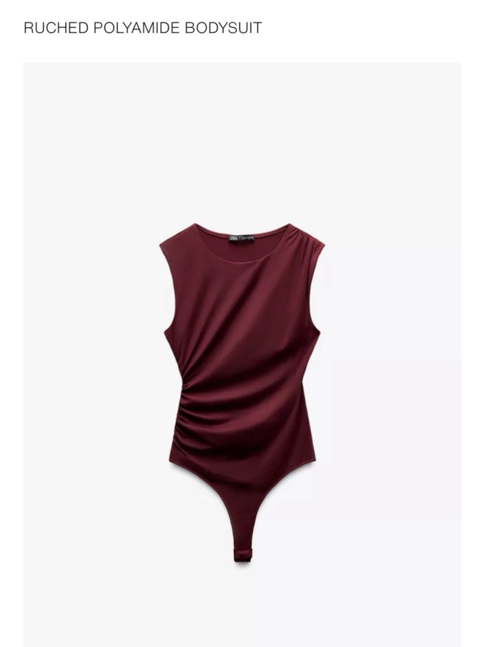 ZARA Ruched Bodysuit